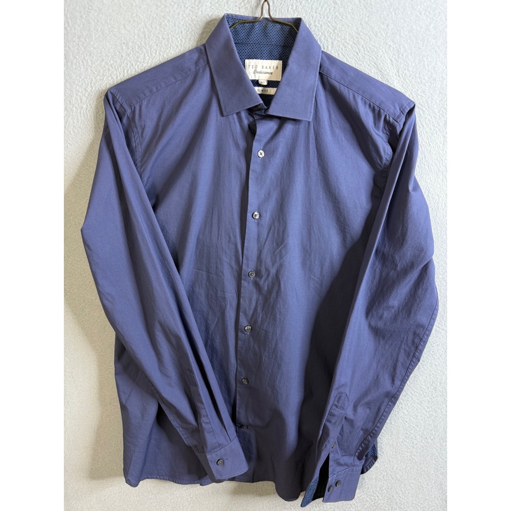 Ted Baker Dress Shirt‎ Men's 15.5 Endurance Slim Fit Long Sleeve